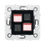 Double prise RJ45 CAT.5e + obturateurs
