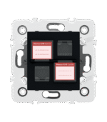 Double prise RJ45 CAT.5e + obturateurs