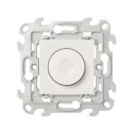 Poussoir rond lumineux 6 A 250 V connexion à vis blanc Simon 24 Harmonie