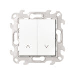 Poussoir inverseur volets roulants 10 A 250 V connexion rapide blanc Simon 24 Harmonie
