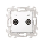 Prise TV-SAT Socket -Unique connexion à vis blanc Simon 24 Harmonie
