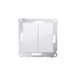Bouton poussoir double 10AX 250V Blanc Simon 54