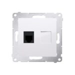 Prise télephone RJ12 connexion à vis avec griffes blanc Simon 54