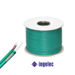 Câble coaxial cctv KX6 avec alimentation vert bobine de 500 mètres INGELEC
