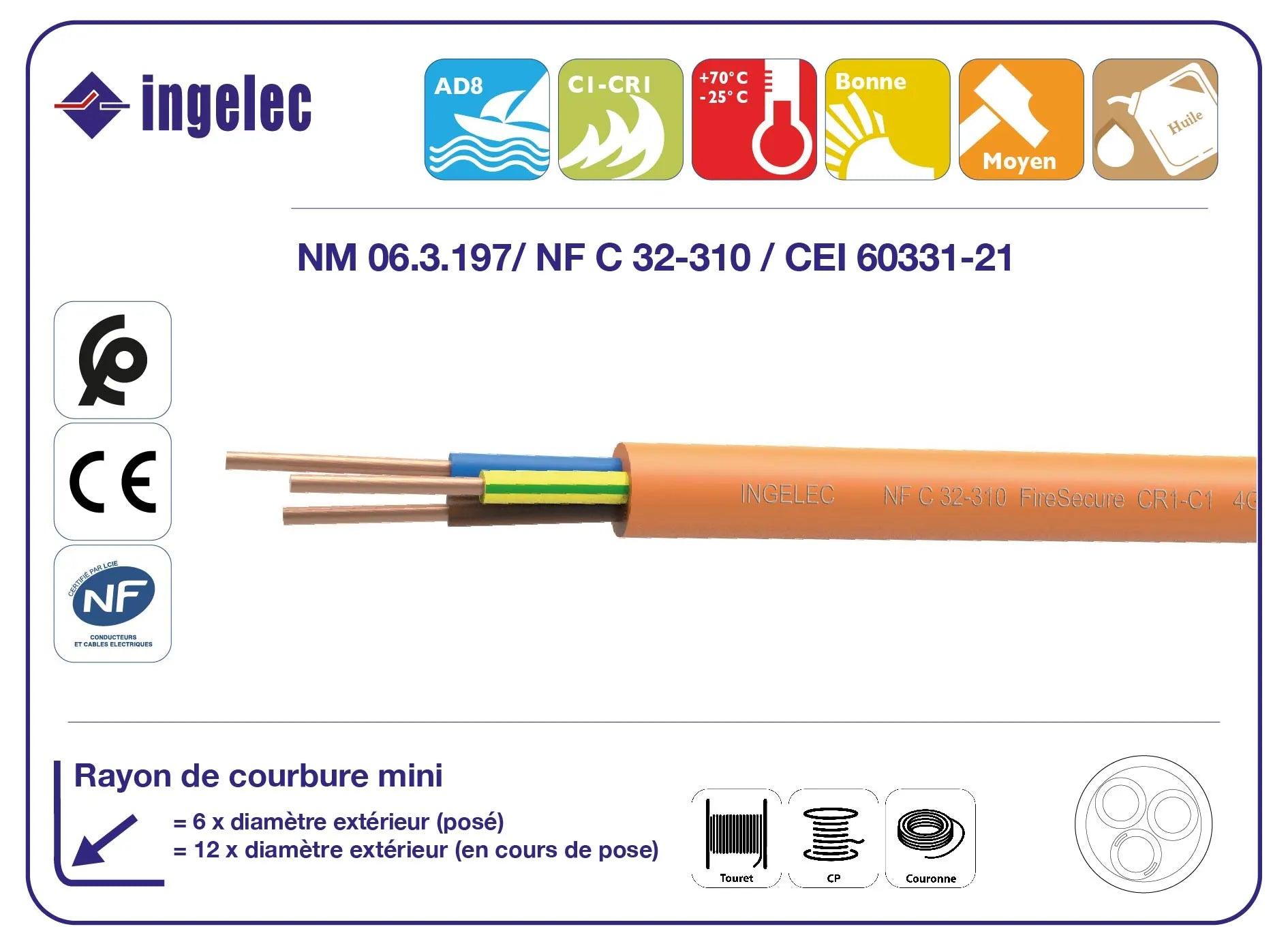 CR1.jpg ML.CÂBLE SÉCURITÉ INCENDIE CR1 3*2,5 MM . INGELEC - Image 1