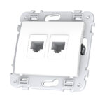 KIT 2 PRISES TEL/INFO RJ 45 CAT 6 UTP SAFIR