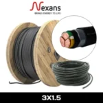 Câble armé RVFV cuivre  3×1,5mm² U1000 NEXANS