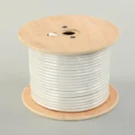 Câble coaxial cctv KX6 avec alimentation vert bobine de 100 mètres BLANC