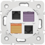 PRISE MIXE RJ45 CAT.7 PRISE RJ45 CAT.6A + OBTURATEURS