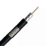 Bobine Cable Coaxial TV 100m Noir Pemax