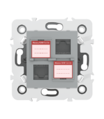 Double prise RJ45 CAT.5e + obturateurs - Image 4