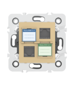 Prise mixte RJ45 CAT.6 + Prise RJ12 CAT.3 + obturateurs - Image 6