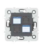 Double prise RJ45 CAT.6 + obturateurs - Image 3