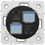 PRISE RJ45X2 CAT.6 + OBTURATEURS - Image 2