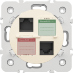 PRISE MIXE RJ45 CAT.5e PRISE RJ12 CAT.3 + OBTURATEURS - Image 5