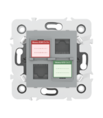 Prise mixte RJ45 CAT.5e + Prise RJ12 CAT.3 + obturateurs - Image 4