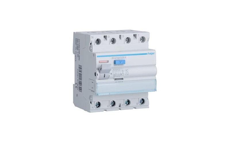 interrupteur-differentiel-4p-hager-4x25a-30ma-cdc425f.jpg INTERRUPTEUR DIFFERNTIEL 4 POLES 25A 300mA CFC425F . HAGER - Image 1