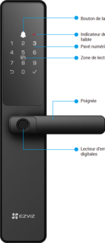 EZVIZ Y2000 (5085) – Serrure intelligente à empreinte digitale - Image 2